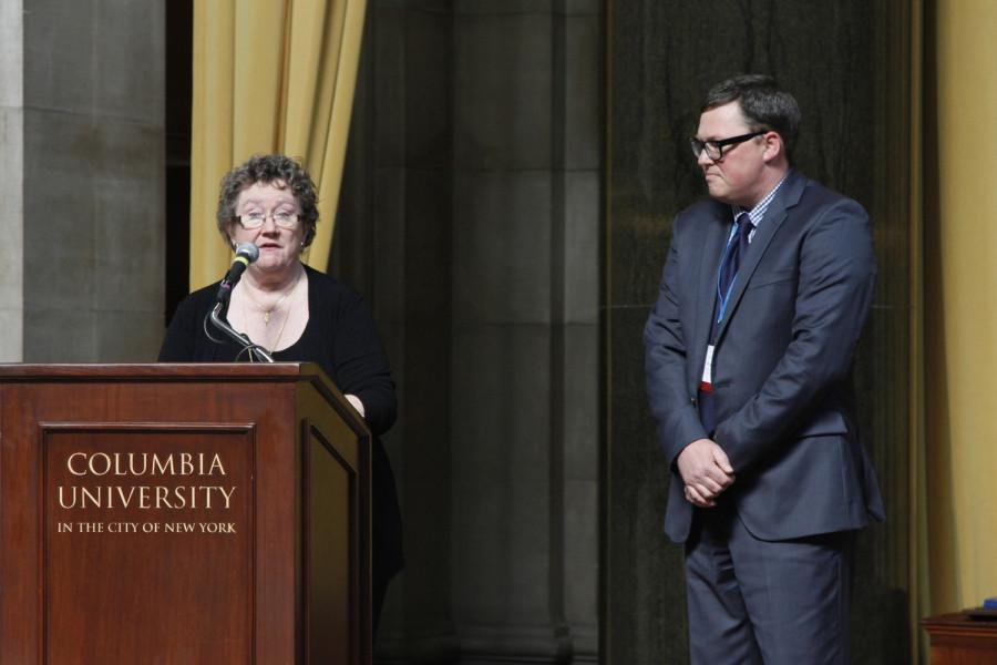 Chris Waugaman is a 2014 recipient of the CSPA Gold Key Award. He received his award at the 2014 CSPA spring convention advisers awards luncheon on March 21, 2014 at Columbia Universitys Low Rotunda.