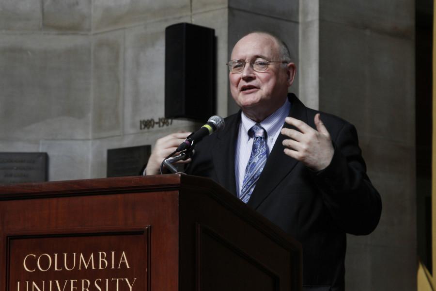 CSPA Executive Director Ed Sullivan explains the brief history of the the EJS Award named in his honor before making the presentation to the 2014 recipients.