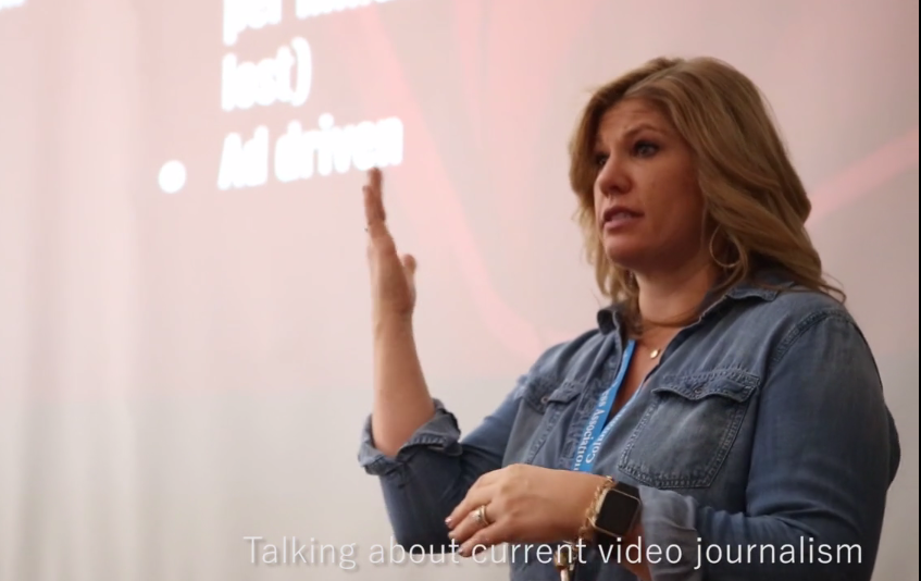 The Feather staff at CSPA's 93rd Convention create session recap video